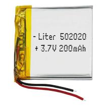 Bateria 3.7v 200 Mah 5mm X 20mm X 20mm 502020 2 Fios -