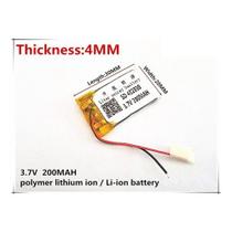 Bateria 3.7v 200mah 4mm X 20mm X 30mm 2 Fios 402030 Cr