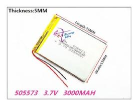 Bateria 3.7v 3000 Mah 5mm X55mm X73mm 2 Fios 505573 Bateria 3.7v 3000 Mah 5mm X55mm X73mm 2 Fios 505573