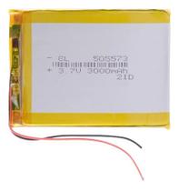 Bateria 3.7v 3000 Mah 5mm X55mm X73mm 2 Fios 505573 Bateria 3.7v 3000 Mah 5mm X55mm X73mm 2 Fios 505573