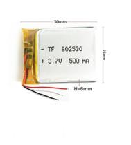 Bateria 3.7v 500 Mah 6mm X25mm X30mm 3 Fios 602530
