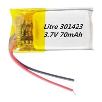 Bateria 3.7v 70mah 3mm X 14mm X 23mm 2 Fios 301423 Bateria 3.7v 70mah 3mm X 14mm X 23mm 2 Fios 301423