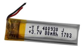 Bateria 3.7v 80 Mah 4mm X09mm X30mm 2 Fios 400930