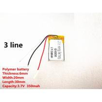 Bateria 3 fios 3.7v 350 Mah 30mm X 20mm X 6mm 602030 3 Fios