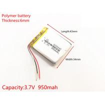Bateria 3 Fios Gps 4,3 Polegadas , Foston 603443 950mah 3,7v