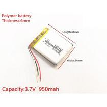 Bateria 3 Fios Gps Tomtom 4en52 Z1230 Sem Conector!!!!! 950 mah 3 fios