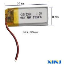 Bateria 351530 3,7v 130mah 3,5mm X 15mm X 30mm C/2 Fios