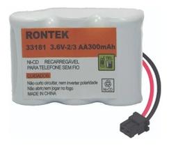 Bateria 3,6V 300 mAh NiCd-conector M63-3x baterias 2/3AA (14x30x42mm)