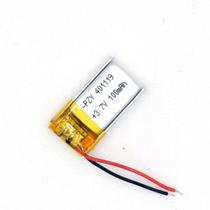 Bateria 3,7v 100mah 4mm X 11mm X 19mm Com 2 Fios 1 Unidade