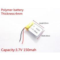Bateria 3,7v 150mah 4mm X 20mm X 25mm 2 Fios 402025 Bateria 3,7v 150mah 4mm X 20mm X 25mm 2 Fios 402025