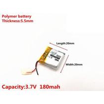 Bateria 3,7v 180mah 5,5mm X 20mm X 20mm Com 2 Fios Bateria 3,7v 180mah 5,5mm X 20mm X 20mm Com 2 Fios