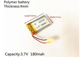 Bateria 3,7v 180mah Headset 4mm X 17mm X 30mm Carta - Bateria 3,7v 180mah Headset 4mm X 17mm X 30mm Carta -