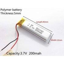 Bateria 3,7v 200 Mah Pequena Mp3 Mp4 Caneta Gravador Som