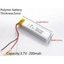 Bateria 3,7v 200 Mah Pequena Mp3 Mp4 Caneta Gravador Som Gr Bateria 3,7v 200 Mah Pequena Mp3 Mp4 Caneta Gravador Som Gr