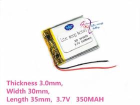 Bateria 3,7v 350mah 3mm X 30mm X 35mm Mp3 Mp4