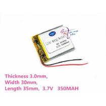 Bateria 3,7v 350mah 3mm X 30mm X 35mm Mp3 Mp4 Bateria 3,7v 350mah 3mm X 30mm X 35mm Mp3 Mp4