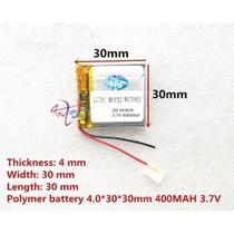 Bateria 3,7v 400 Mah 2 Fios Rastreador 4mm X 30mm X 30mm Cr