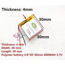 Bateria 3,7v 400 Mah Com 2 Fios 4mm X 30mm X 30mm -