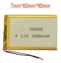 Bateria 3,7v 5000mah 7mm X 60mm X 90mm Com 2 Fios 706090