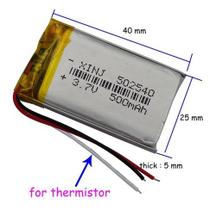Bateria 3,7v 500mah 5mm X 25mm X 40mm Com 3 Fios Nova Bateria 3,7v 500mah 5mm X 25mm X 40mm Com 3 Fios Nova