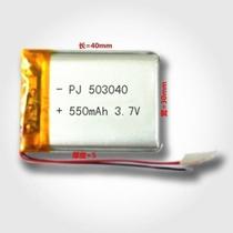 Bateria 3,7v 5mm X 30mm X 40mm 550mah Com 2 Fios - Bateria 3,7v 5mm X 30mm X 40mm 550mah Com 2 Fios -