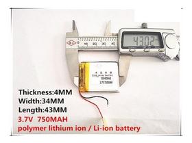 Bateria 3,7v 750mah 4mm X 34mm X 43mm Rastreador Bateria 3,7v 750mah 4mm X 34mm X 43mm Rastreador