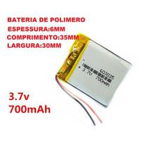 Bateria 3,7v Com 2 Fios 700mah Gps Mp3