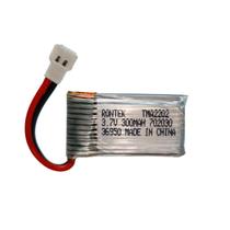 Bateria 3,7v Para Drone Helicópteros Modelismo E Avião 300mah Conector mx 2,0 2vias