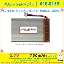 Bateria 3rd Geração A1040 616-0159 M9244l M9460l Bateria 3rd Geração A1040 616-0159 M9244l M9460l