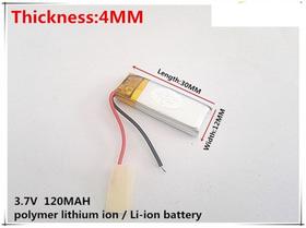 Bateria 401030 com 120mah 4mmx10mmx30mm 2 fios 3,7v Bateria 401030 com 120mah 4mmx10mmx30mm 2 fios 3,7v