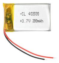 Bateria 402030 200mah 4mm X 20mm X 30mm 3,7v 2 Fios