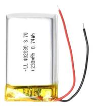 Bateria 402030 4mm X 20mm X 30mm 3,7v 230mah 2 Fios