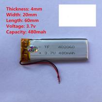 Bateria 402060 com 480mah 4mmx20mmx60mm 2 fios 3,7v