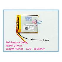 Bateria 403040 450mah 4mmx30mmx40mm 3 Fios 3,7v Bateria 403040 450mah 4mmx30mmx40mm 3 Fios 3,7v
