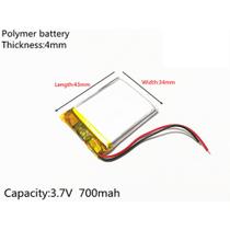 Bateria 403443 com 700mah 4mmx34mmx43m 2 fios 3,7v