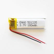 Bateria 501235 Com 180mah 5mmx12mmx35mm 2 Fios 3,7v. Bateria 501235 Com 180mah 5mmx12mmx35mm 2 Fios 3,7v.