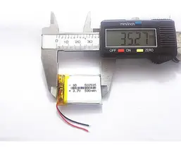 Bateria 502535 Com 2 Fios 500mah Fone De Ouvido Feir Bateria 502535 Com 2 Fios 500mah Fone De Ouvido Feir