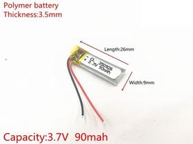 Bateria 60 Mah 3,7 V Com 2 Fios Bateria 60 Mah 3,7 V Com 2 Fios