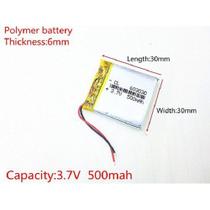 Bateria 603030 2 Fios 3,7v 500mah Fone 500bt 6 X 30 X 30mm Bateria 603030 2 Fios 3,7v 500mah Fone 500bt 6 X 30 X 30mm