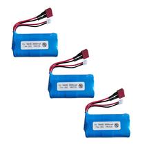 Bateria 7.4v 3000mah Carrinho Wltoys 12428 18650 12423 10428 A959B A969B A979B Q46 Q39 25c Plug T