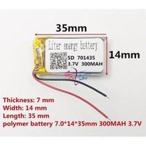 Bateria 701435 14mm X 35mm X 7mm 3,7v 300mah Bateria 701435 14mm X 35mm X 7mm 3,7v 300mah