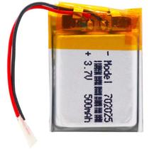 Bateria 7mm X 20mm X 25mm 3,7v 500mah Com 2 Fios 702025