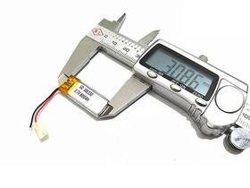 Bateria 80 Mah 3,7v Com 2 Fios 3mm X 12mm X 30mm.