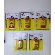 Bateria 9v alkalina mox mo-9valk kit com 5