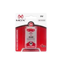 Bateria 9V Recarregável 240mah Ni-mh Mox Mo-9V240