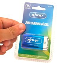 Bateria 9V Recarregável 450mAh - SOLUCAO Bateria 9V Recarregável 450mAh - SOLUCAO