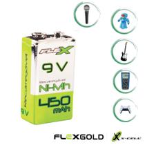 Bateria 9v Recarregável Flex Gold Violão Microfone