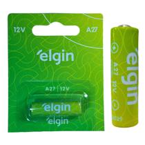 Bateria a27 alcalina 12 volts elgin pilha para controle alarme 12v 27a unidade longo alcance duração