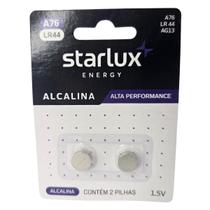 Bateria A76 LR44 AG13 Starlux 1,5V Alcalina 1 unidade Bateria A76 LR44 AG13 Starlux 1,5V Alcalina 1 unidade
