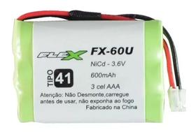 Bateria Aaa 3,6v 600mah Plug Universal Fx-60u 41 Para Telefone - flex